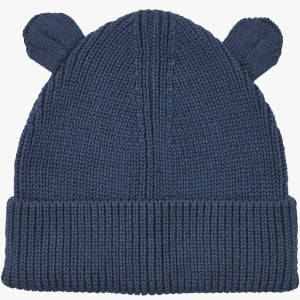 Bonnet bébé en tricot coton bio Gina Ours "Indigo Blue" (9-12 mois) Liewood