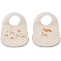 Bavoirs à poche en silicone Tilda "Dream" (6-36 mois) (x2)