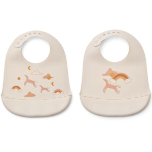 Bavoirs à poche en silicone Tilda "Dream" (6-36 mois) (x2) Liewood