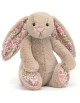 Peluche Bashful Lapin "Beige Blossom Pétale" (18 cm)