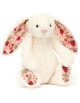 Peluche Bashful Lapin "Crème Blossom Berry" (18 cm)
