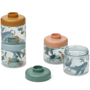 Boîtes de conservation pour bébé Dominique "Sea Creature" (x4) Liewood