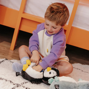 Peluche Ptipotos "Le Pingouin Noir" (25 cm) Déglingos