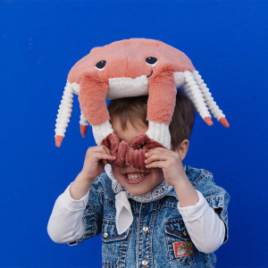 Peluche Ptipotos Crabe Maman + Bébé "Terracotta" (46 cm) Déglingos