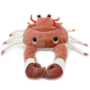 Peluche Ptipotos Crabe Maman + Bébé "Terracotta" (46 cm) Déglingos