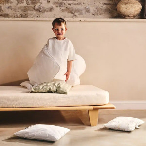 Drap housse pour lit YOMI en bambou "Blanc" (80x160 cm) Charlie Crane