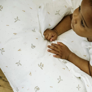 Housse de couette bébé (75x120) en coton bio "L'Envolée" Kadolis
