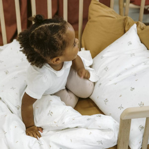 Housse de couette bébé (75x120) en coton bio "L'Envolée" Kadolis