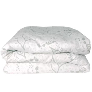 Housse de couette bébé (75x120cm) en coton bio "Yukari Douceur Bleu" Kadolis