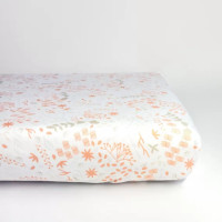Drap housse 60x120 en Coton Bio "Yukari Douceur Corail"