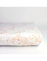 Drap housse 60x120 en Coton Bio "Yukari Douceur Corail" Kadolis