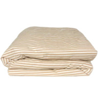 Housse de couette bébé (100x140cm) en Percale de coton Bio "Rayé Ambre"