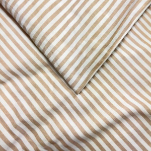 Housse de couette bébé (100x140cm) en Percale de Coton Bio "Rayé Ambre" Kadolis