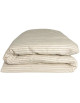 Housse de couette bébé (100x140cm) en Percale de coton Bio "Rayé Lin"