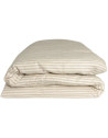 Housse de couette bébé (100x140cm) en Percale de Coton Bio "Rayé Lin" Kadolis