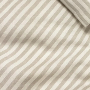Housse de couette bébé (100x140cm) en Percale de Coton Bio "Rayé Lin" Kadolis