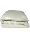 Housse de couette bébé (100x140cm) en Percale de Coton Bio "Rayé Tilleul" Kadolis
