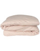 Housse de couette bébé (75x120cm) en Percale de Coton Bio "Rayé Rose"