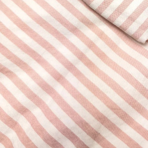 Housse de couette bébé (75x120cm) en Percale de Coton Bio "Rayé Rose" Kadolis