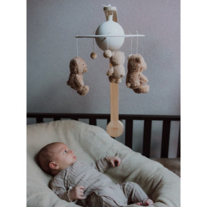 Mobile musical pour bébé en bois "Lou l'Ours" Flow