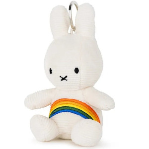 Porte-clés peluche Miffy en velours côtelé "Rainbow" Bon ton Toys