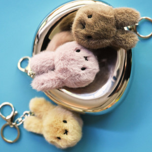 Porte-clés peluche Miffy en peluche "Fuzzy Beige" Bon ton Toys