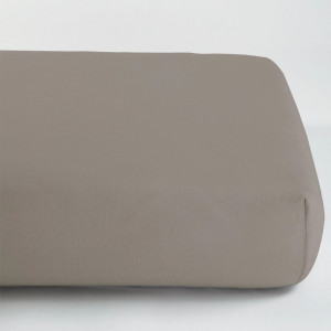 Drap housse 40x80 en coton bio "Taupe" Kadolis