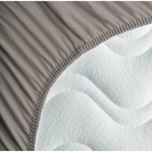 Drap housse 40x80 en coton bio "Taupe" Kadolis