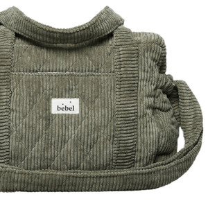 Sac à langer Middle en velours "Kaki" Bebel