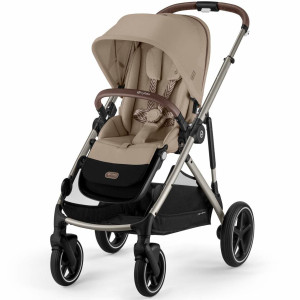  Poussette Gazelle S châssis taupe "Almond Beige" Cybex