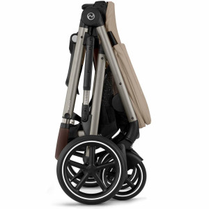  Poussette Gazelle S châssis taupe "Almond Beige" Cybex