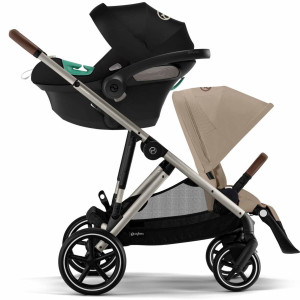  Poussette Gazelle S châssis taupe "Almond Beige" Cybex