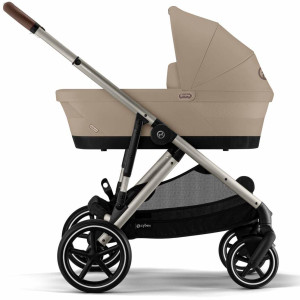  Poussette Gazelle S châssis taupe "Almond Beige" Cybex