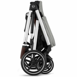  Poussette Gazelle S châssis silver "Stone Grey" Cybex