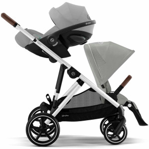  Poussette Gazelle S châssis silver "Stone Grey" Cybex