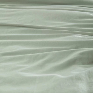 Housse de couette bébé (100x140cm) en Satin de Coton Bio lavé "Tilleul" Kadolis