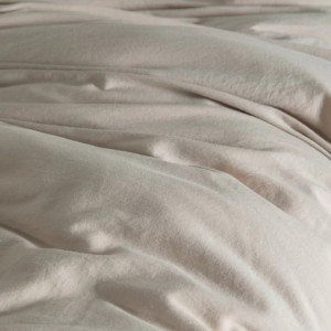 Housse de couette bébé (100x140cm) en Satin de Coton Bio lavé "Lin" Kadolis