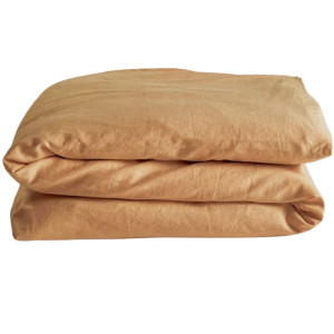 Housse de couette bébé (75x120cm) en Satin de Coton Bio lavé "Ambre" Kadolis