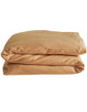 Housse de couette bébé (75x120cm) en Satin de Coton Bio lavé "Ambre" Kadolis