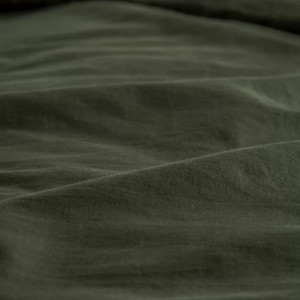 Housse de couette bébé (75x120cm) en Satin de Coton Bio lavé "Cyprès" Kadolis