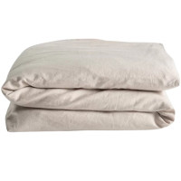 Housse de couette bébé (75x120cm) en Satin de Coton Bio lavé "Lin"