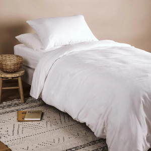 Housse de couette enfant (140x150cm) en Pur coton bio "Blanc" Kadolis