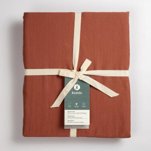 Housse de couette enfant (140x150cm) en Pur coton bio "Terracotta" Kadolis