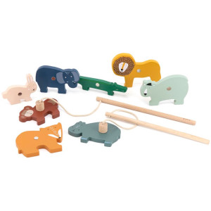 Jeu de Pêche à la ligne en bois "Animaux" (18 mois et +) Trixie