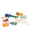 Jeu de Pêche à la ligne magnétique en bois "Animaux" (18 mois et +)