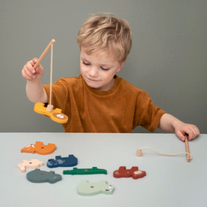 Jeu de Pêche à la ligne en bois "Animaux" (18 mois et +) Trixie