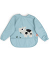 Bavoir manches longues imperméable (6-18 mois) "Tiny Farm Blue" Done by Deer