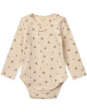 Body manches longues coton bio Yanni "Pêches"