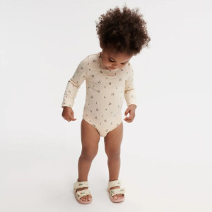 Body bébé manches longues coton bio Yanni "Pêches" Liewood