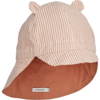 Chapeau saharienne bébé réversible en coton bio Gorm "Tuscany Rose"